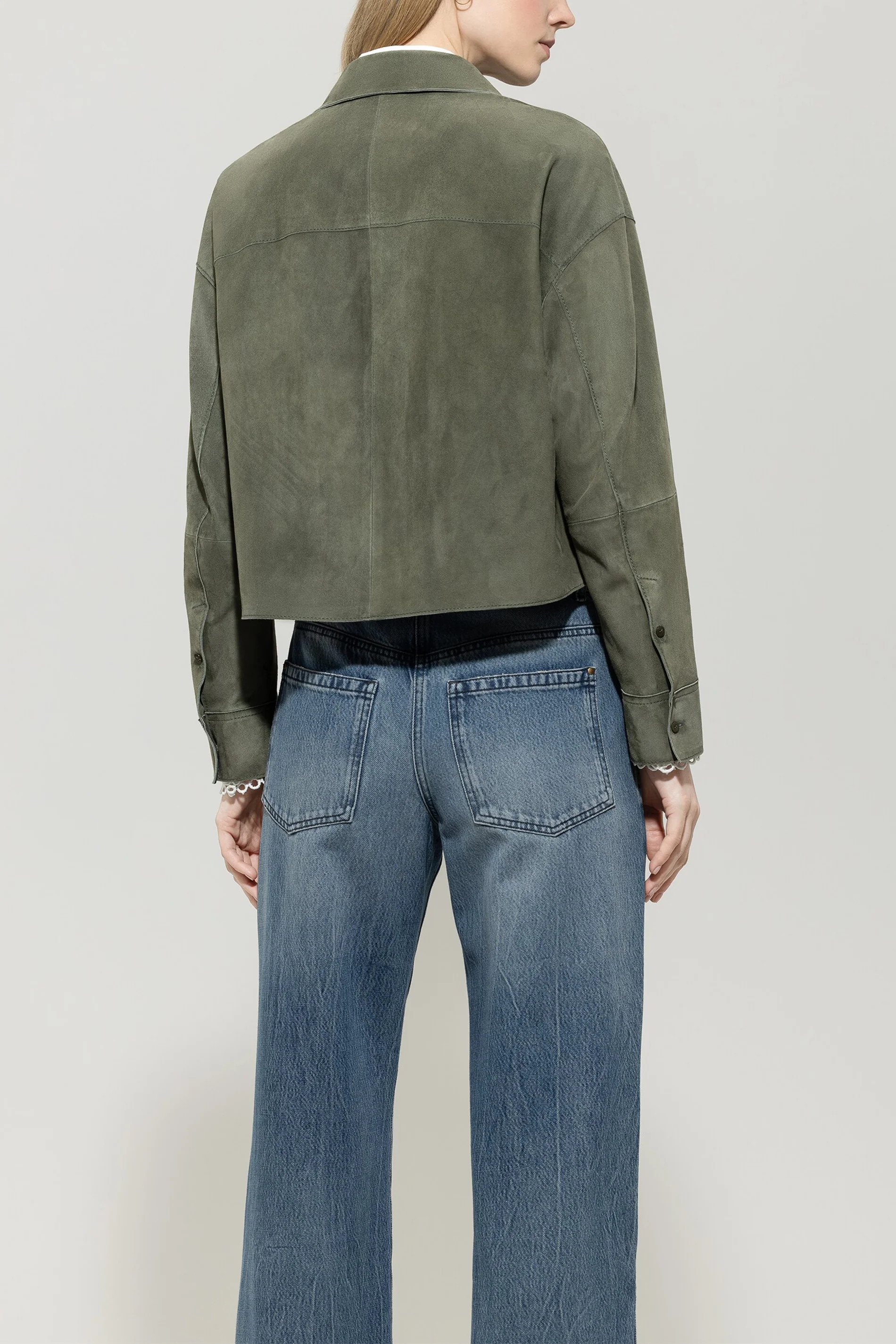 Veloursleder-Hemdjacke - cool khaki - Standard - Image 3