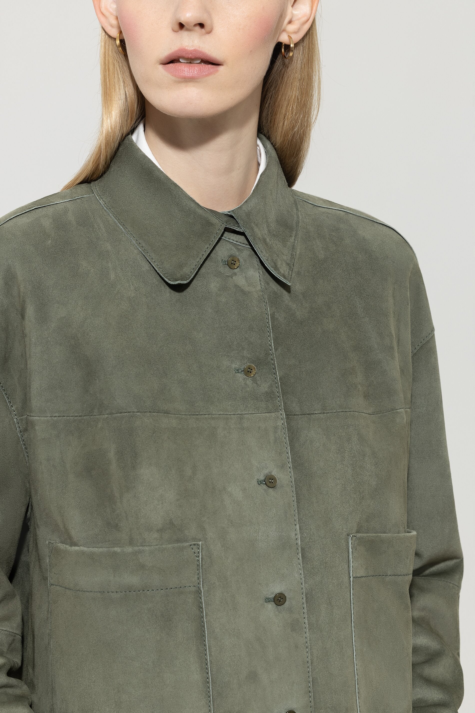 Veloursleder-Hemdjacke - cool khaki - Standard - Image 4