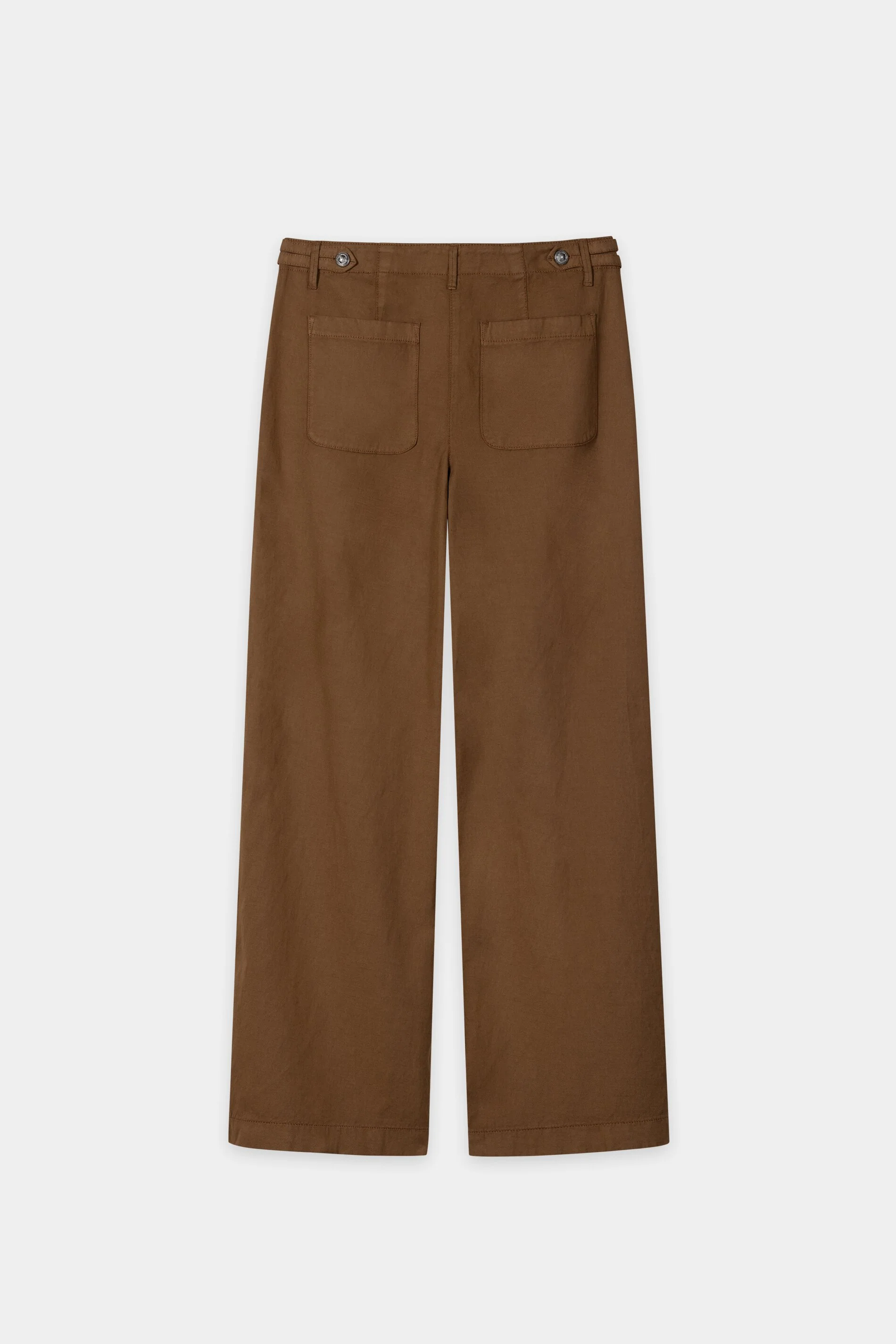 Wideleg-Chino aus Leinen-Mix - dark terracotta - Standard - Image 6