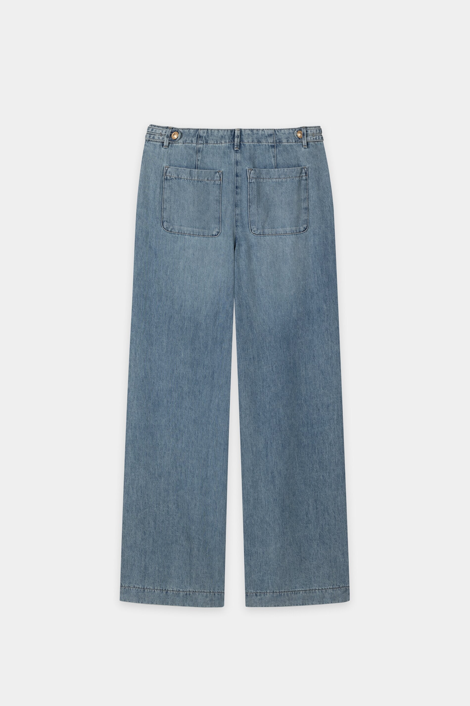 Wideleg-Denim mit Bundfalte - denim blue - Standard - Image 6