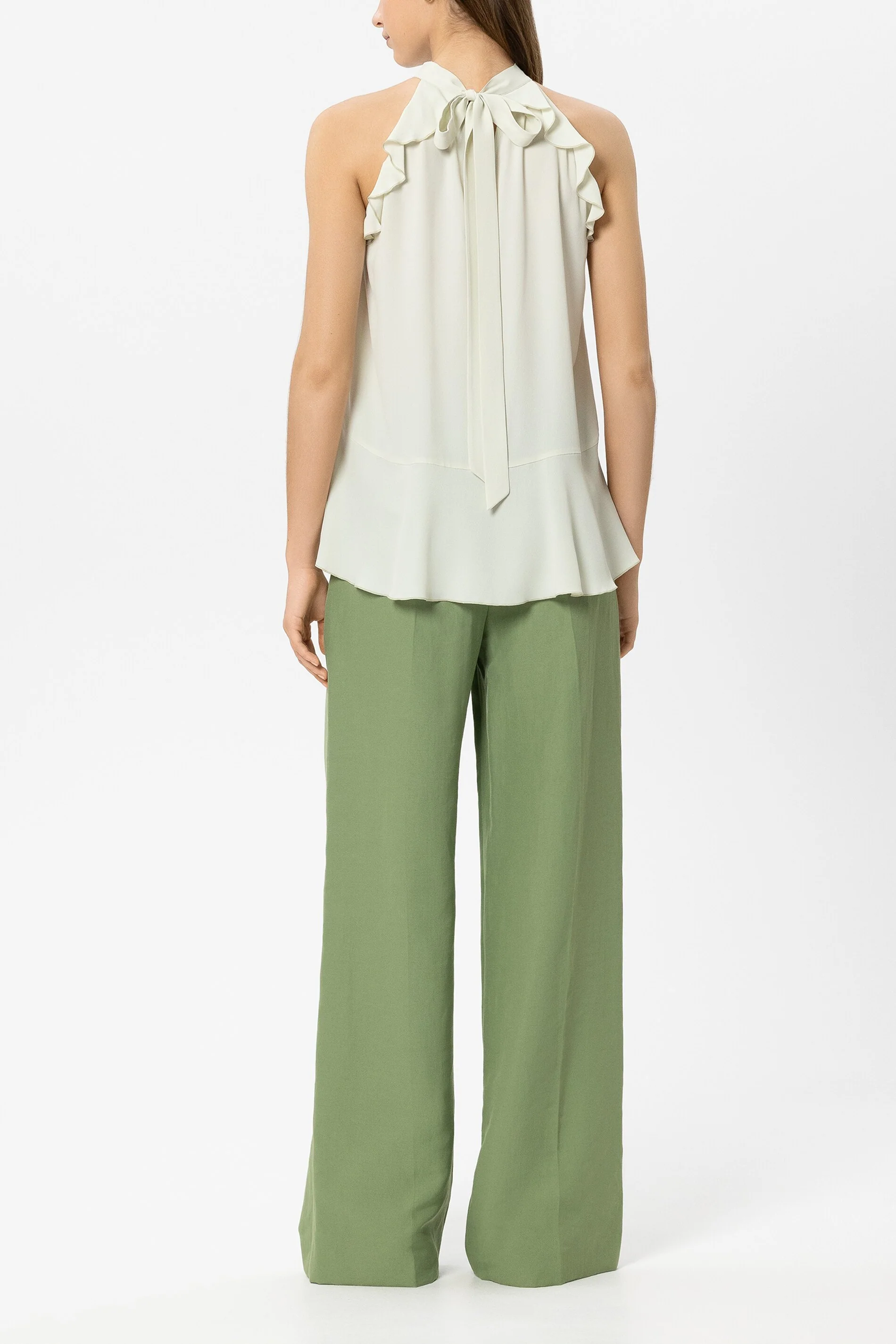 Wideleg-Pants aus Leinen-Mix - moss green - Standard - Image 3