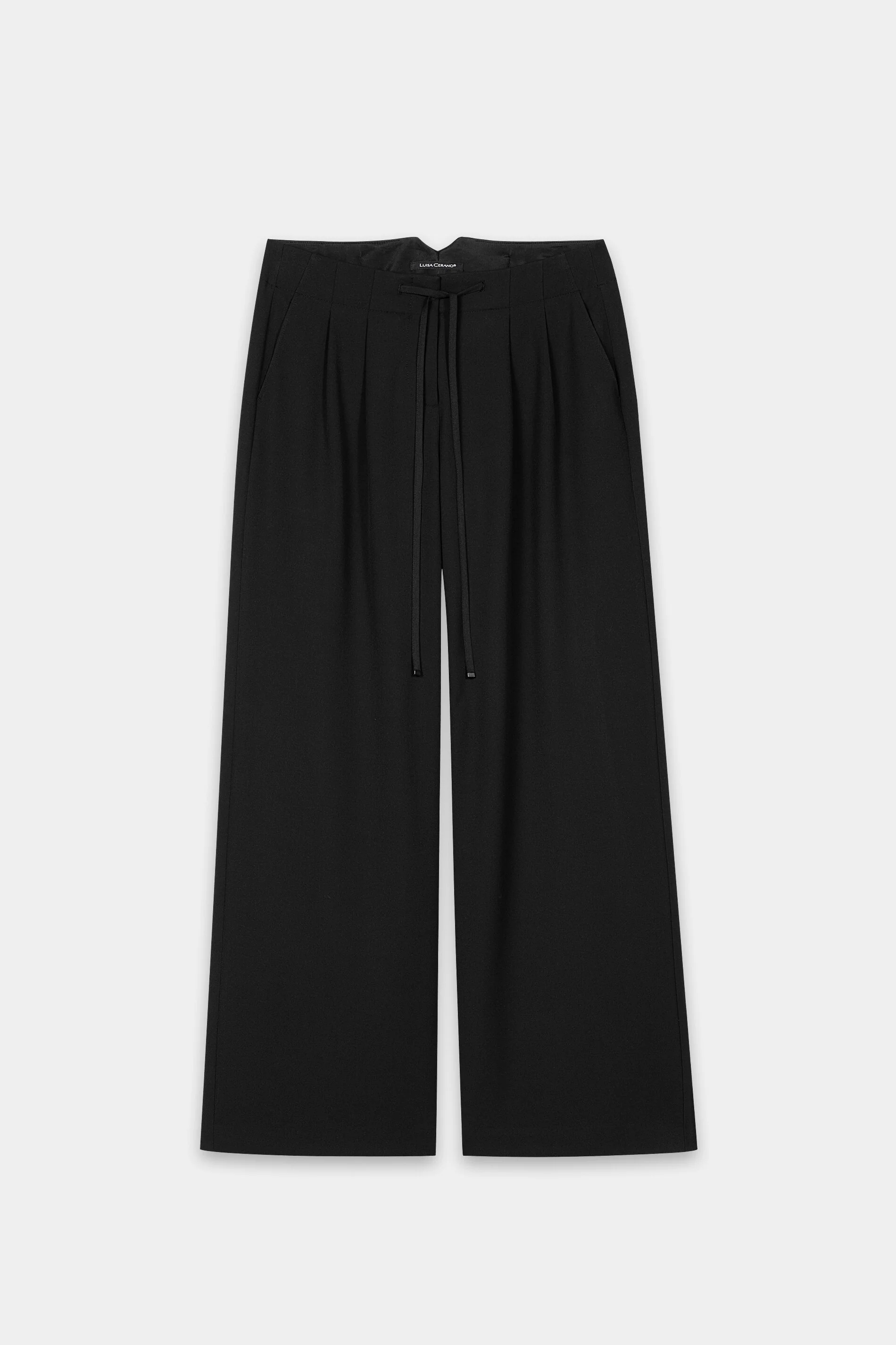 Wideleg-Pants mit Bundfalten - pure black - Standard - Image 5
