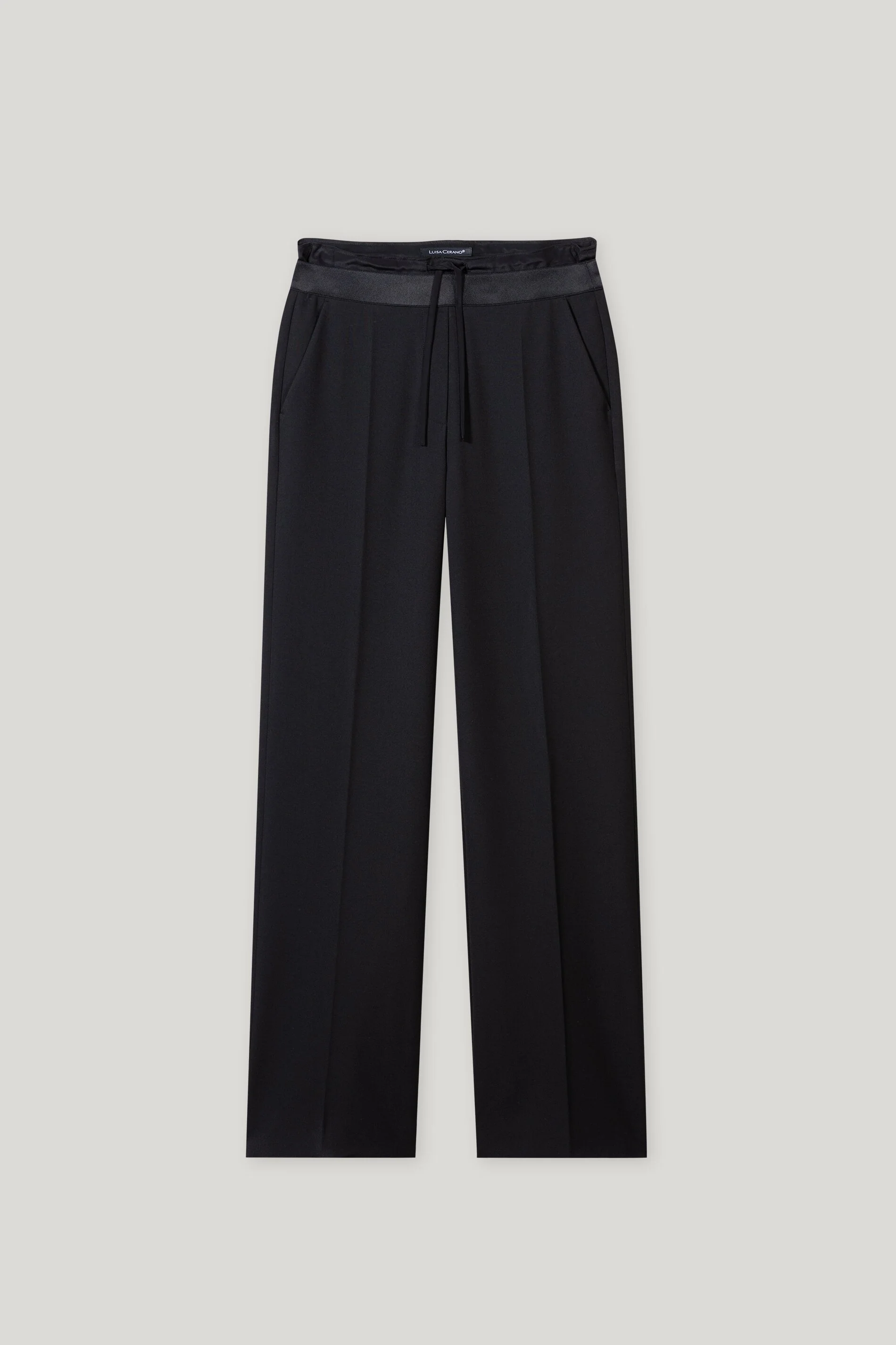 Wideleg-Pants mit Kordelzug - deep black - Standard - Image 5